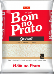 Imagem do Pacote de 5kg do Arroz Branco da marca Bom no Prato