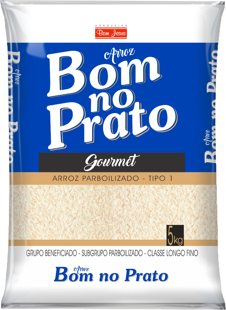 Imagem do Pacote de 1kg do Arroz Parboilizado da marca Bom no Prato